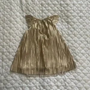 OshKosh B'gosh | Dresses | Oshkosh Gold Metallic Foil Toddler Dress 2mo |  Poshmark